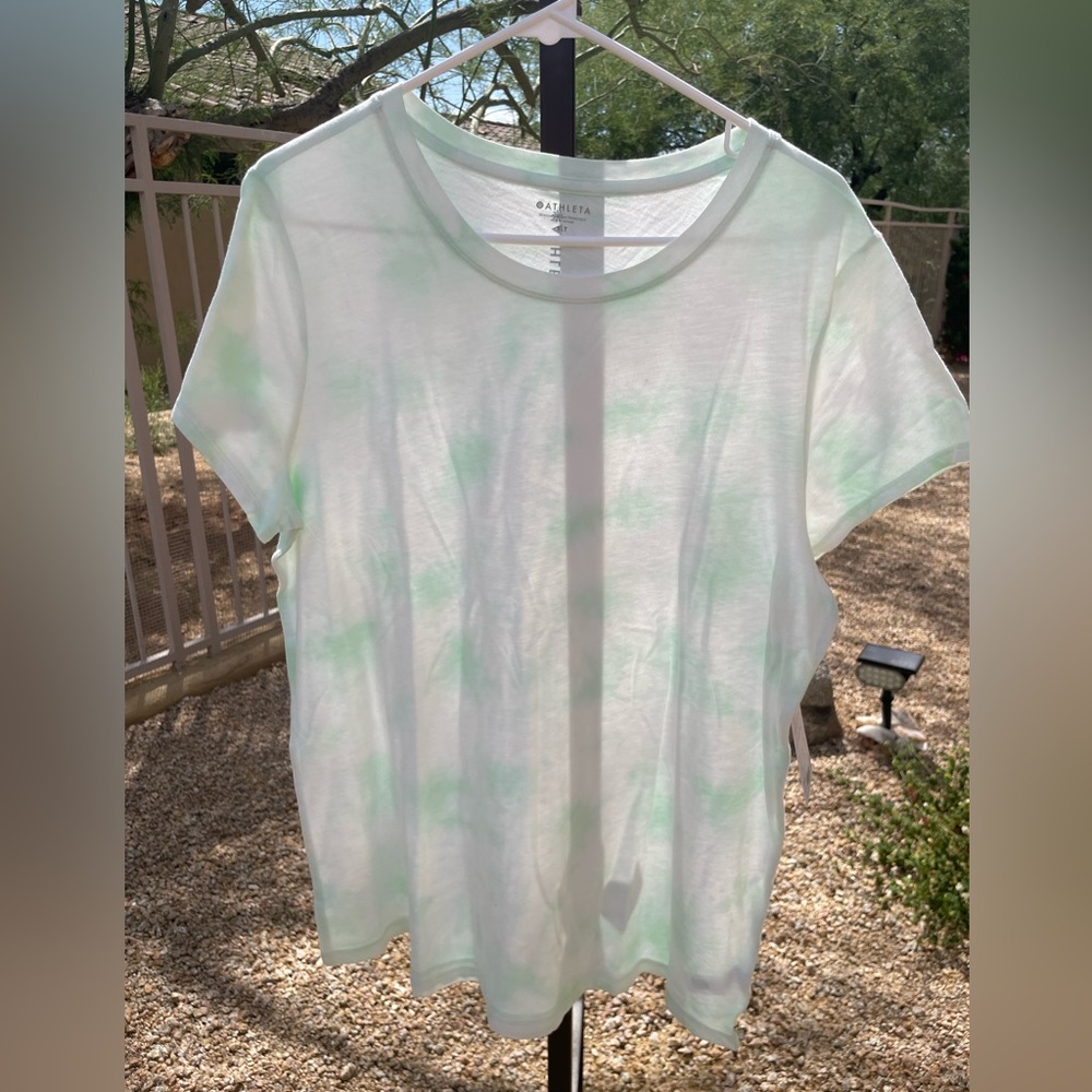 Athleta Daily Crew Tie Dye Tee size XLT NWT